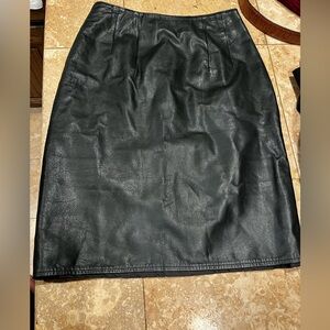 Leather Vintage Skirt Brass Plum Nordstrom | Lined | Size 3